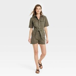 NWT Short Sleeve Denim shorts Romper - Universal Thread